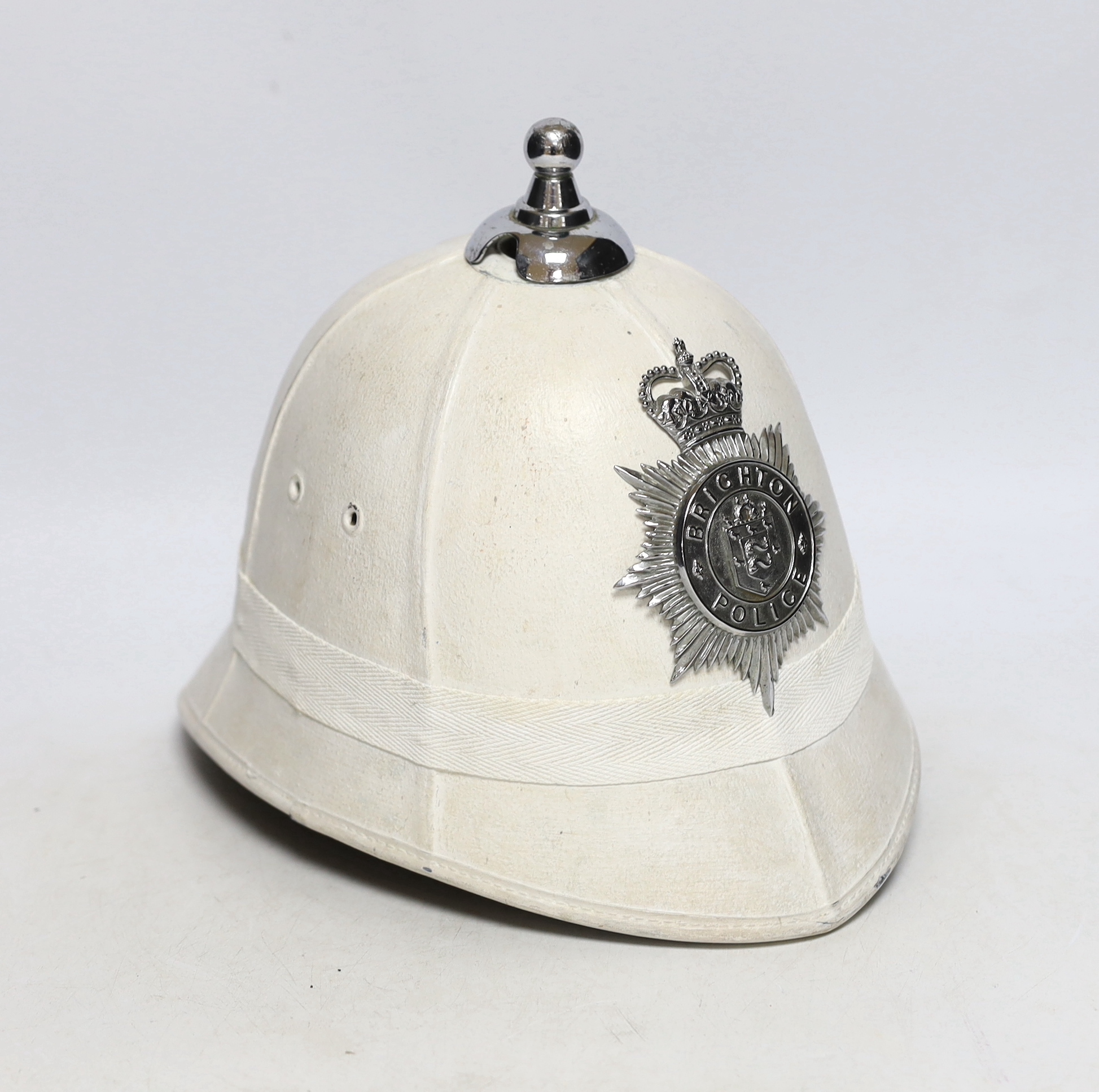 A Brighton police summer helmet